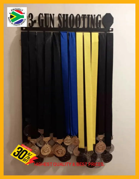 3-Gun Shooting Medal Hanger Sports Medal Hangers