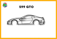 599 Gto Ferrari Detailed Silhouette Metal Wall Art