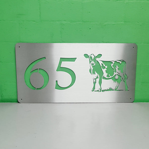 Cow Design House Sign