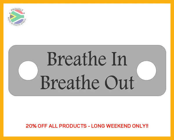 Breathe In Breathe Out Individual Shoelace Tag Shoe Lace Tags