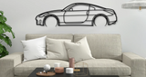 Nissan 350 Z Detailed Silhouette Metal Wall Art