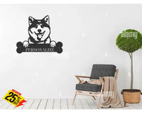 Akita Inu Wall Art With Personalized Text Dog Kennel & Run Accessories