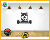 Akita Inu Wall Art With Personalized Text Dog Kennel & Run Accessories