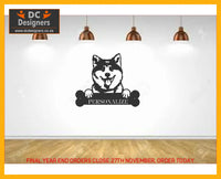 Akita Inu Wall Art With Personalized Text Dog Kennel & Run Accessories