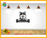 Akita Inu Wall Art With Personalized Text Dog Kennel & Run Accessories