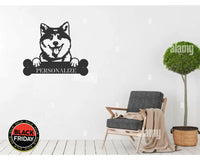 Akita Inu Wall Art With Personalized Text Dog Kennel & Run Accessories