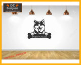 Akita Inu Wall Art With Personalized Text Dog Kennel & Run Accessories