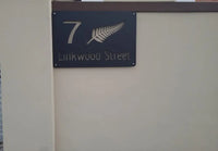 All Blacks Fern House Number Sign Wall Art