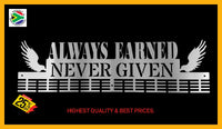 Always Earned Never Given 72 Tier Medal Hanger Stainless Steel Brush Finish Sports Medal Hangers