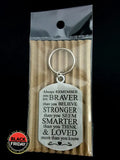 Always Remember You Are Braver Double Sided Laser Engraved Key Ring-Bag Tag Key Rings