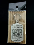 Always Remember You Are Braver Double Sided Laser Engraved Key Ring-Bag Tag Key Rings