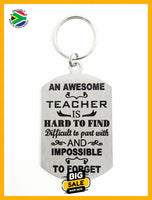 An Awesome Teacher Is Hard To Find Single Sided Laser Engraved Key Ring-Bag Tag Key Rings