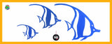 Angel Fish Mounted Wall Art Large / Aluminium Powder Coated Blue