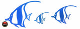 Angel Fish Mounted Wall Art Small / Aluminium Powder Coated Blue