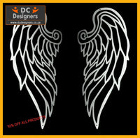 Angels Wings Set Wall Art Stainless Steel Brush Finish / Medium