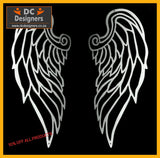 Angels Wings Set Wall Art Stainless Steel Brush Finish / Medium