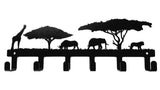 Animals Under The Acasia Trees 6 Hook Key Hook Ferro Grain Black Home Décor