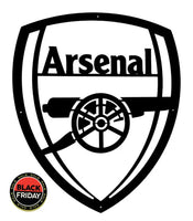 Arsenal Football Club Mounted Wall Art Design 67Cm X 58Cm Medium / Black