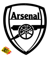 Arsenal Football Club Mounted Wall Art Design 67Cm X 58Cm Medium / Black