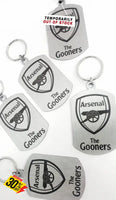 Arsenal The Gooners Crest Single Sided Laser Engraved Key Ring-Bag Tag Key Rings