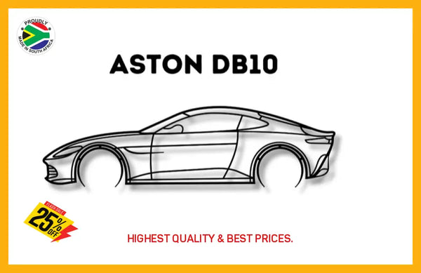 Aston Martin Db10 Detailed Silhouette Metal Wall Art