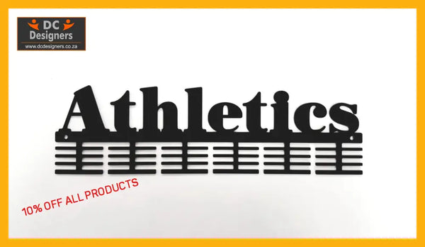 Athletics 48 Tier Medal Hanger Black Sports Medal Hangers