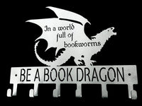 Be A Book Dragon 6 Hook Key Home Décor