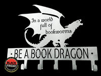 Be A Book Dragon 6 Hook Key Home Décor