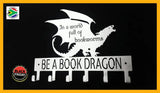 Be A Book Dragon 6 Hook Key Stainless Steel Brush Finish Home Décor