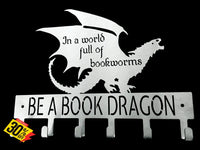 Be A Book Dragon 6 Hook Key Home Décor