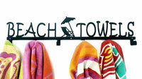 Beach Towels 6 Hook Towel Hanger Large In Stainless Steel Or Black Home Décor