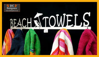 Beach Towels 6 Hook Towel Hanger Large In Stainless Steel Or Black Home Décor