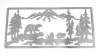 Bear Family In The Mountains Mounted Wall Art