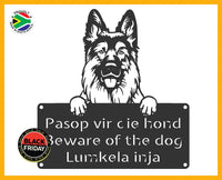 Beware Of The Dog Sign Wall Art