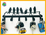 Birds On A Branch 6 Hook Key Hook Ferro Grain Black Home Décor