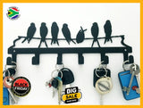 Birds On A Branch 6 Hook Key Hook Ferro Grain Black Home Décor