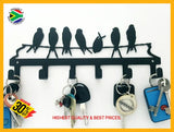 Birds On A Branch 6 Hook Key Hook Ferro Grain Black Home Décor