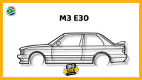 M3 E30 Detailed Silhouette Metal Wall Art