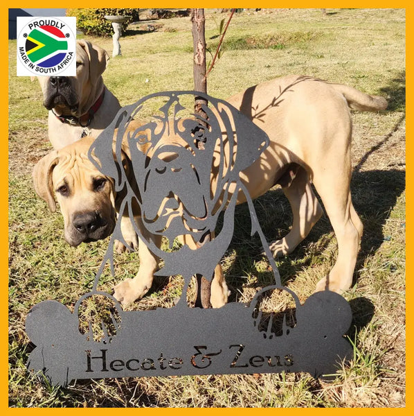 Boerboel Wall Art With Personalized Text Dog Kennel & Run Accessories