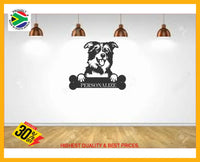 Border Collie Wall Art With Personalized Text Dog Kennel & Run Accessories