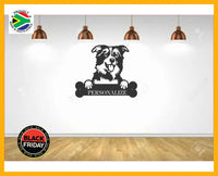 Border Collie Wall Art With Personalized Text Dog Kennel & Run Accessories