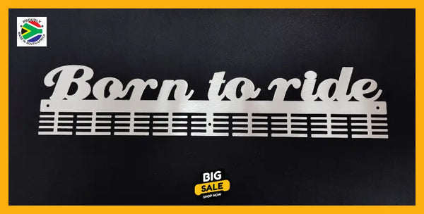 Born To Ride 72 Tier Medal Hanger (Option Of Colors Available) Stainless Steel Brush Finish Sports