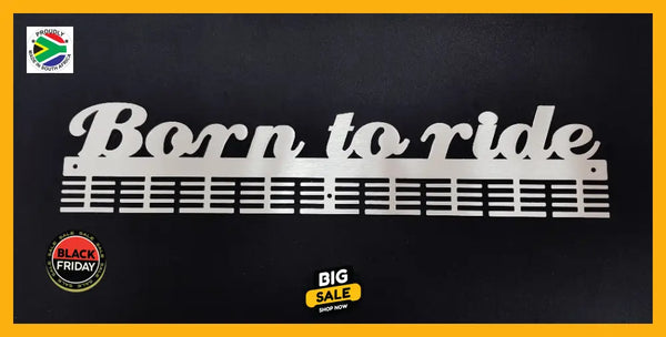 Born To Ride 72 Tier Medal Hanger (Option Of Colors Available) Stainless Steel Brush Finish Sports