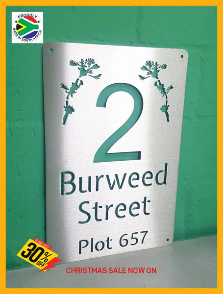 Burweed Design House Sign Wall Art