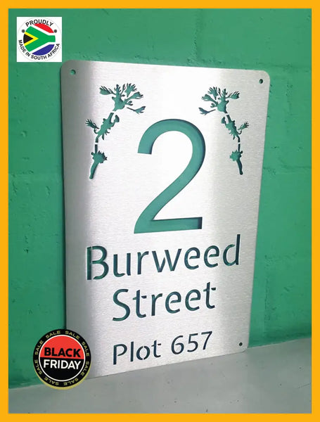 Burweed Design House Sign Wall Art