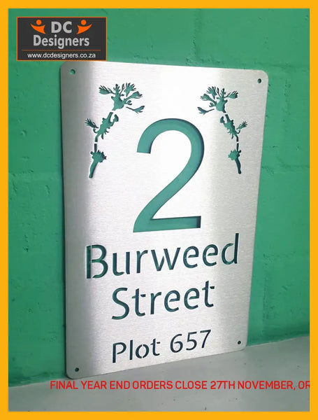 Burweed Design House Sign Wall Art