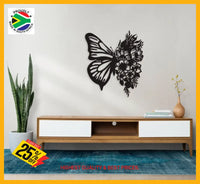 Butterfly & Flowers Wall Art