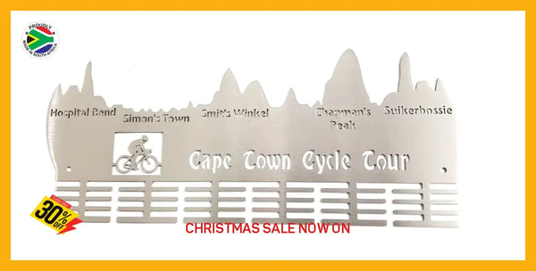 Cape Town Cycle Tour 48 Tier Medal Hanger Stainless Steel Brush Finish Sports Medal Hangers