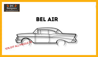 Chevrolet Bel Air Detailed Silhouette Metal Wall Art