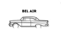 Chevrolet Bel Air Detailed Silhouette Metal Wall Art